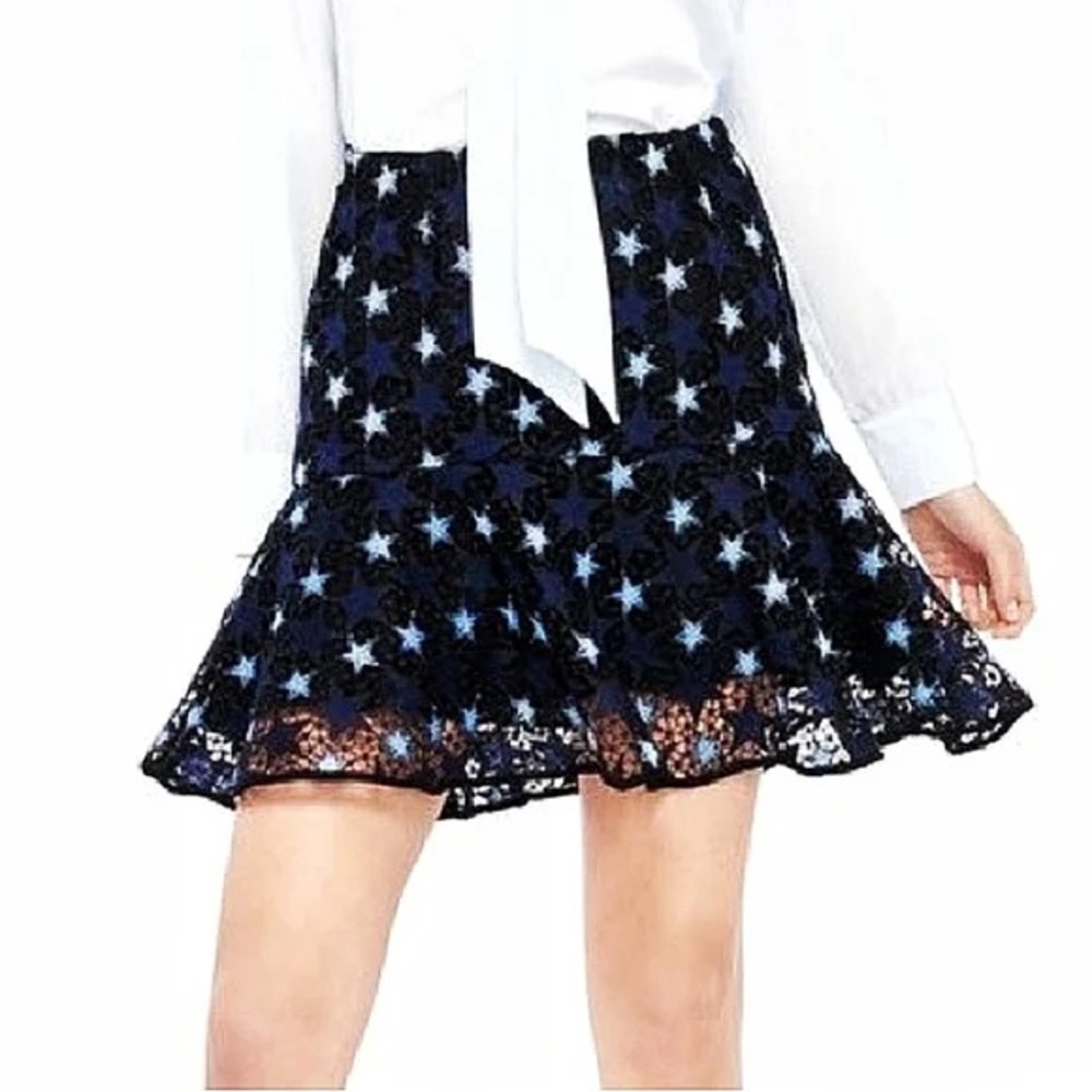 Sandro Cannes Star Lace Mini Skirt
